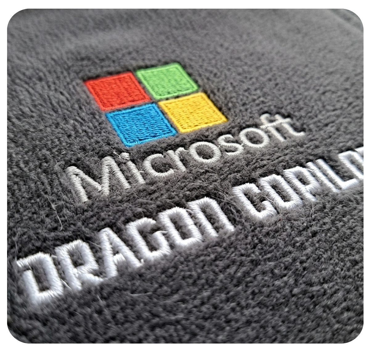Custom apparel with embroidered company logo on the left chest