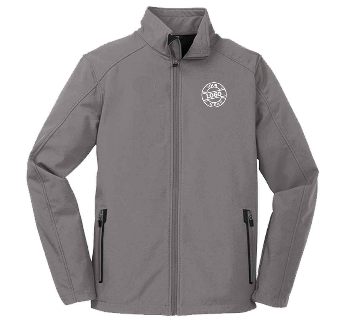 Softshell jacket with embroidered logo on the left chest