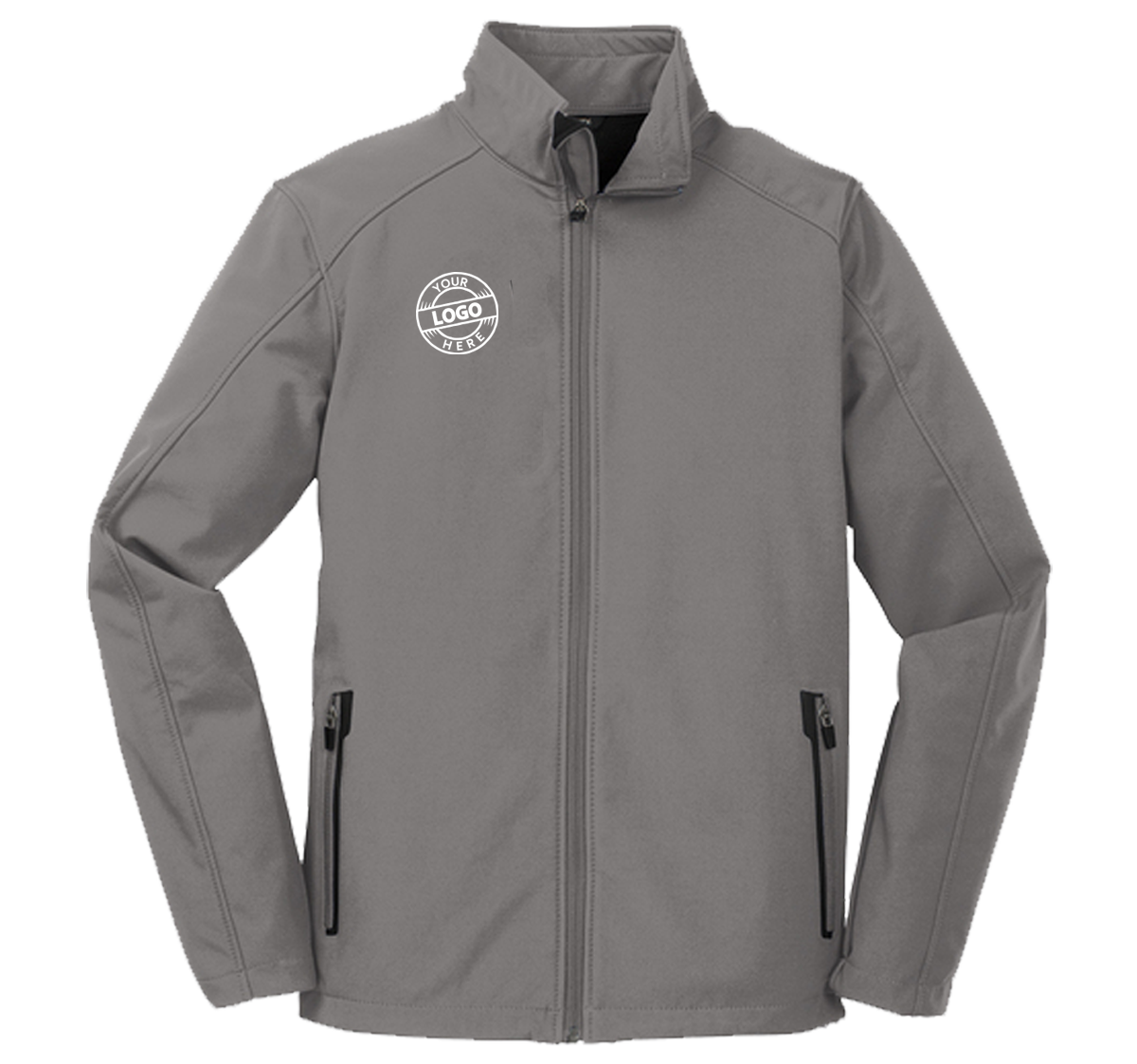 Softshell jacket with embroidered logo on the right chest