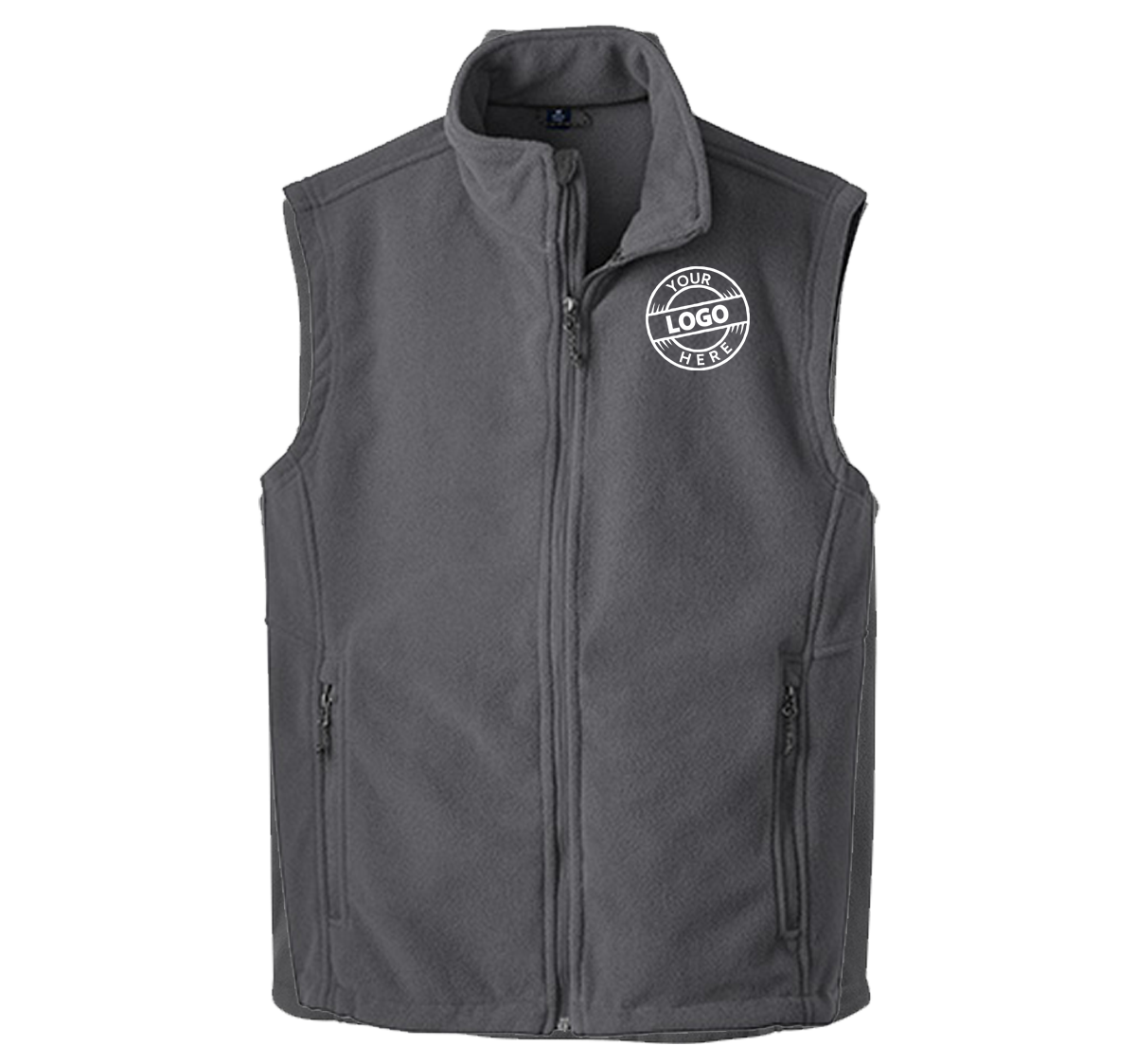Vest with embroidered logo on the left chest