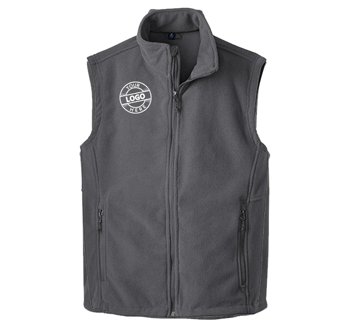 Vest with embroidered logo on the right chest