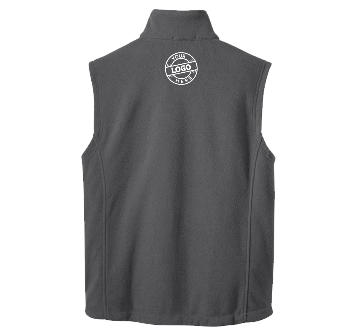 Vest with embroidered logo on the upper back