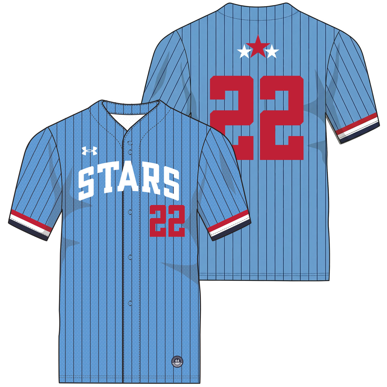 Under Armour Baseball Design Camden 3 Stripe Pins