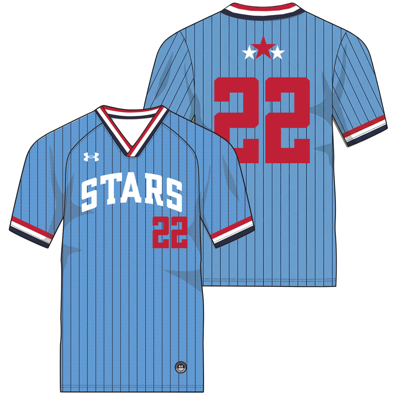 Under Armour V-Neck Baseball Jersey Design Camden 3 Stripe Pins