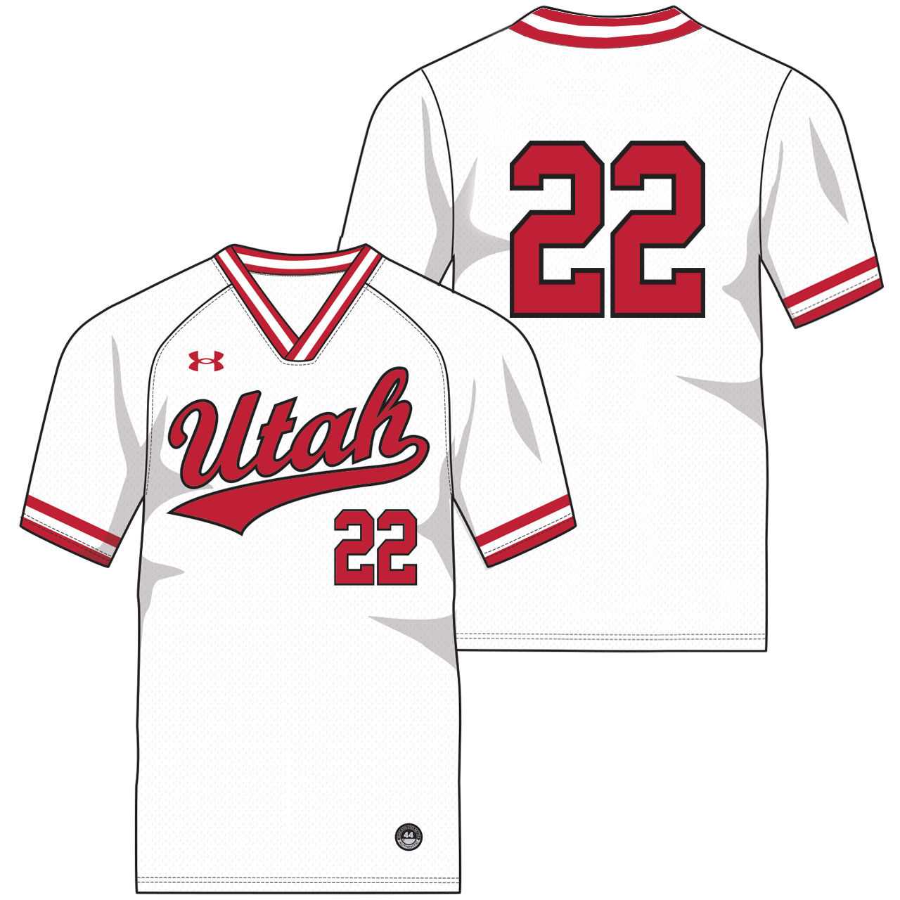 Under Armour V-Neck Baseball Jersey Design Camden 3 Stripe