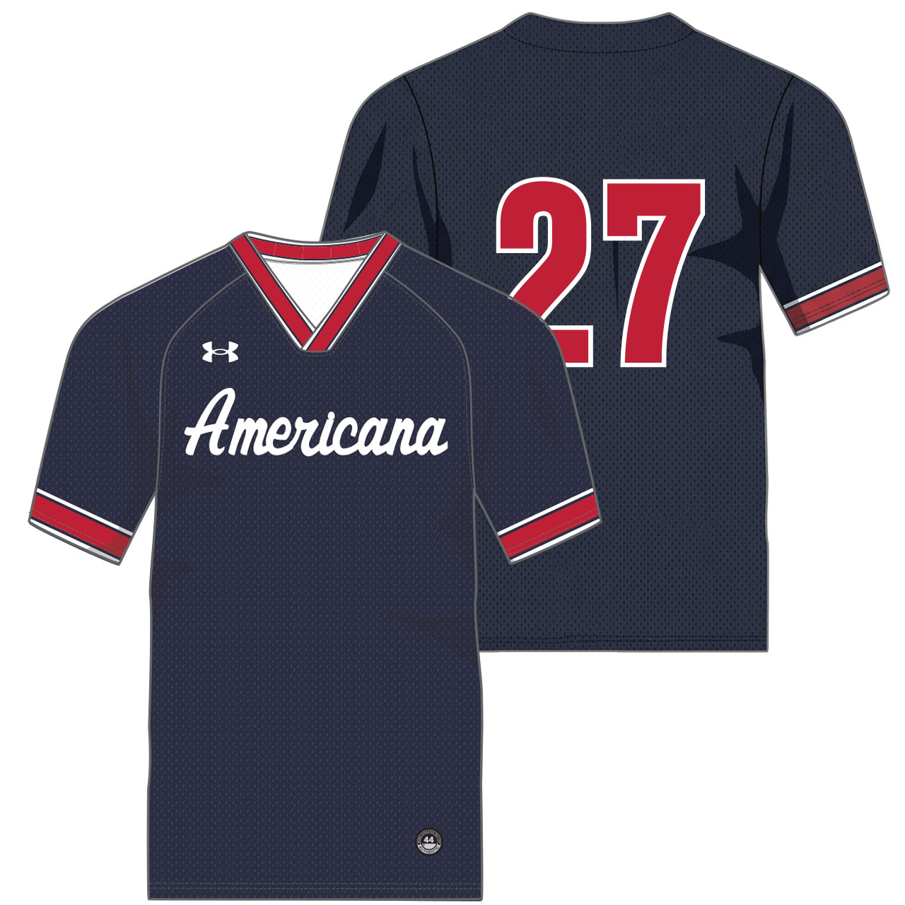 Under Armour V-Neck Baseball Jersey Design Camden 5 Stripe