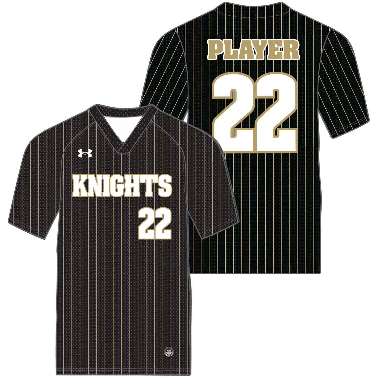 Under Armour V-Neck Baseball Jersey Design Pinstripes