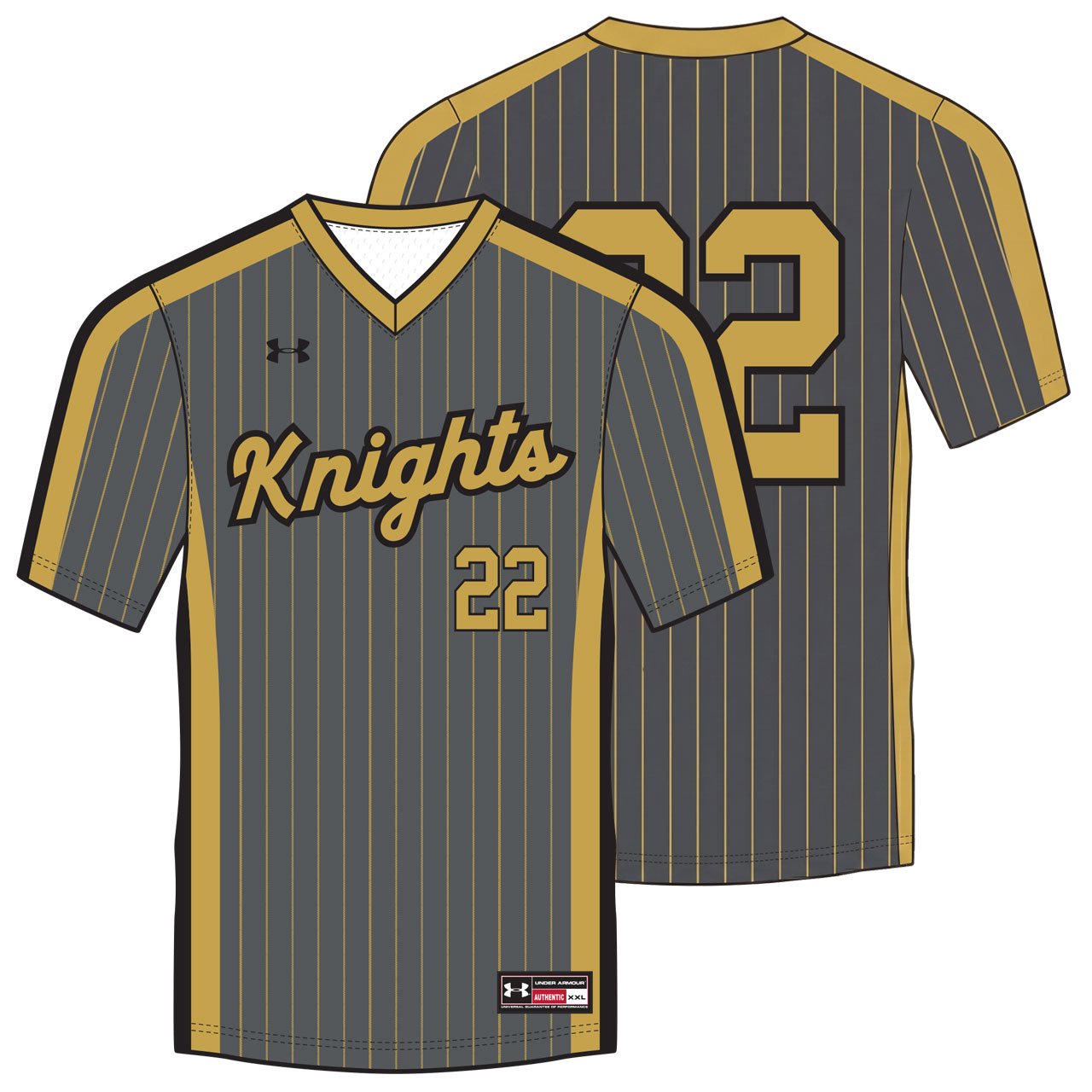 Under Armour V-Neck Baseball Jersey Design Shea With Pins
