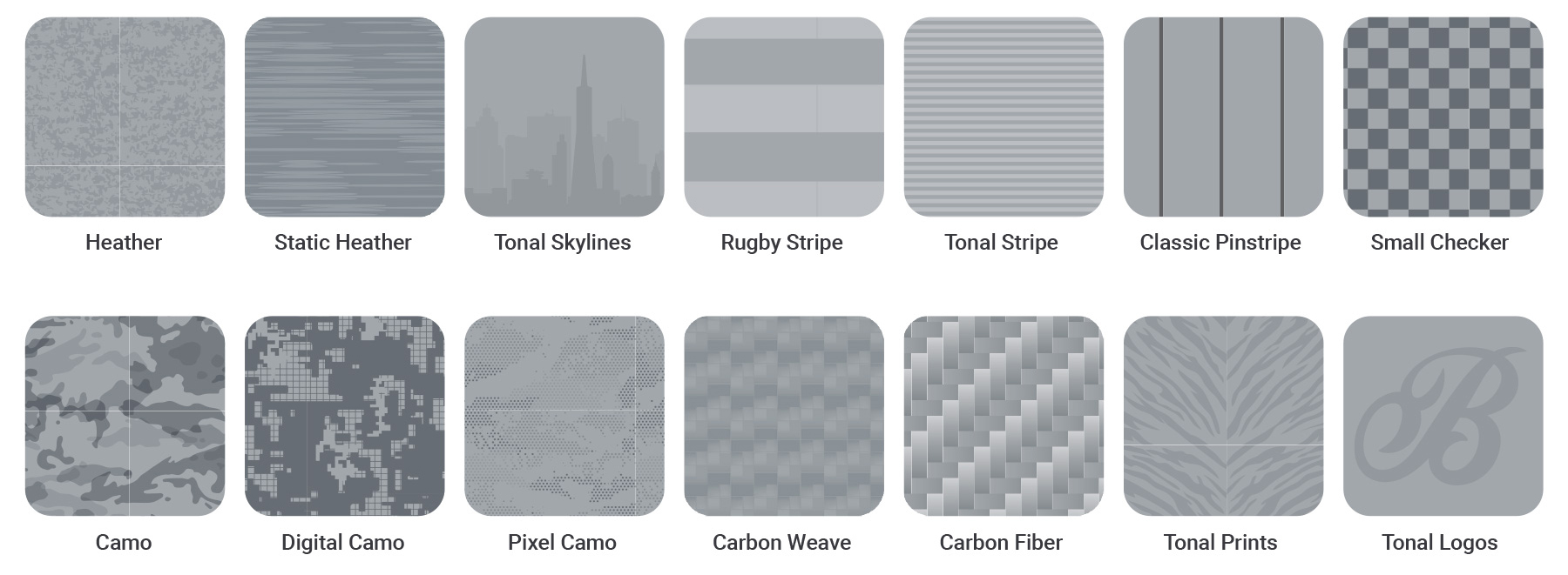 Custom Uniform Tonal Background Patterns