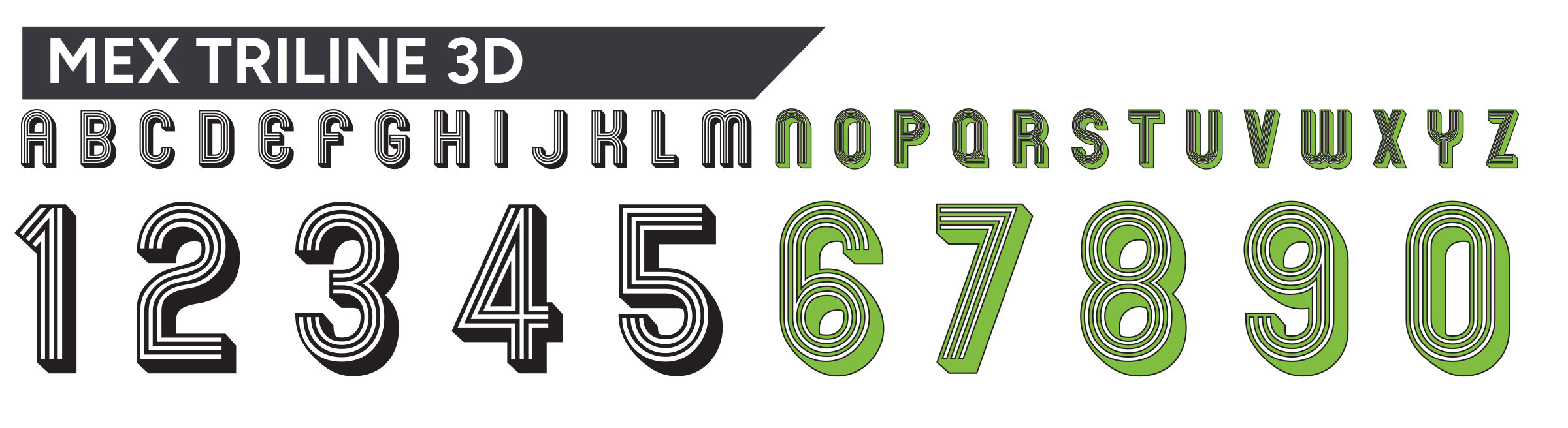 Mex Triline 3D Font