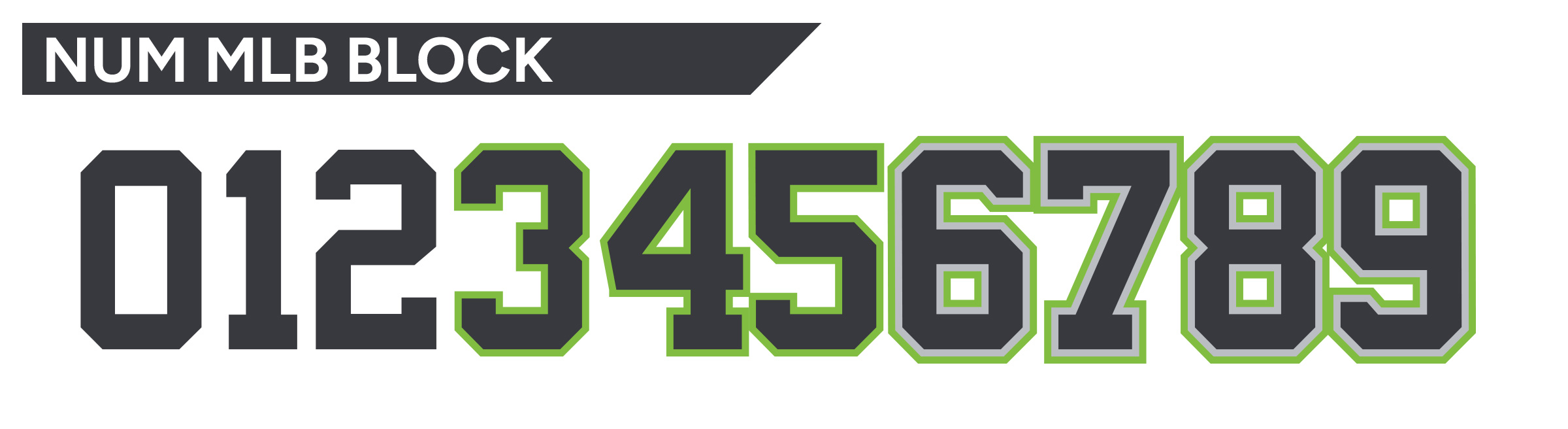 Num MLB Block Font