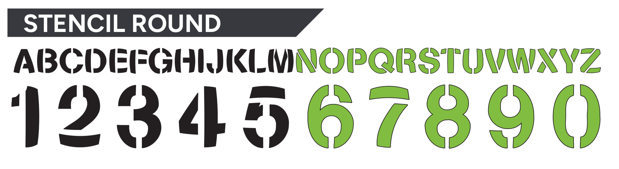 Stencil Round Font