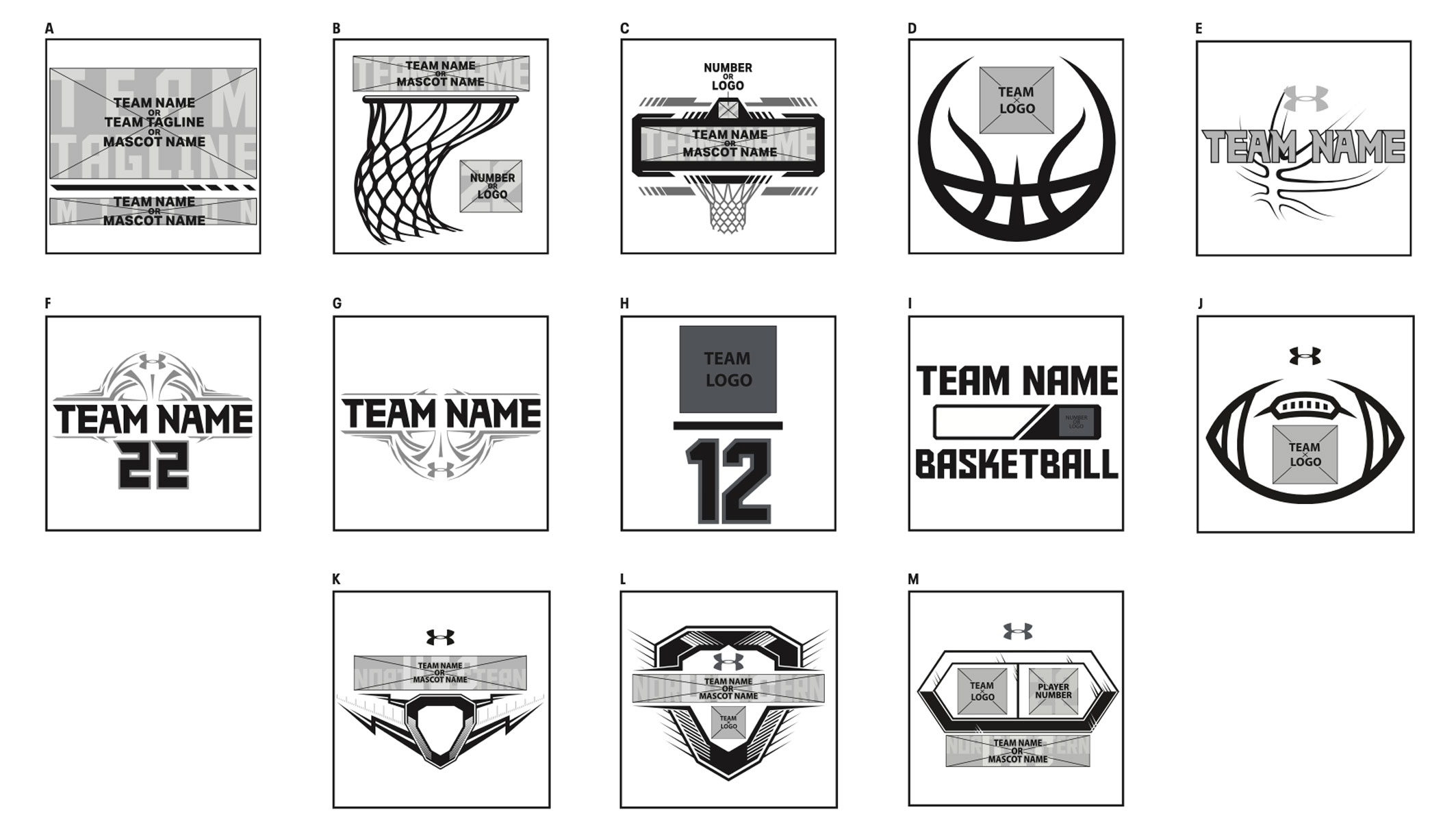 Under Armour Armourfuse Custom Graphic and Logo Options