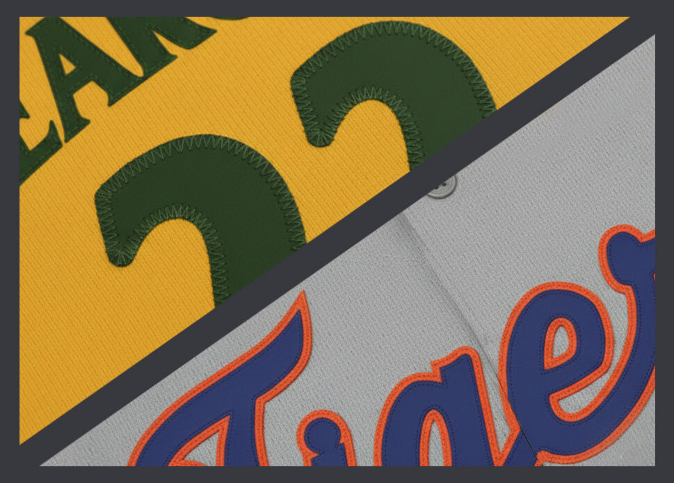 Custom Under Armour uniform featuring premium sewn-on tackle twill lettering and numbering