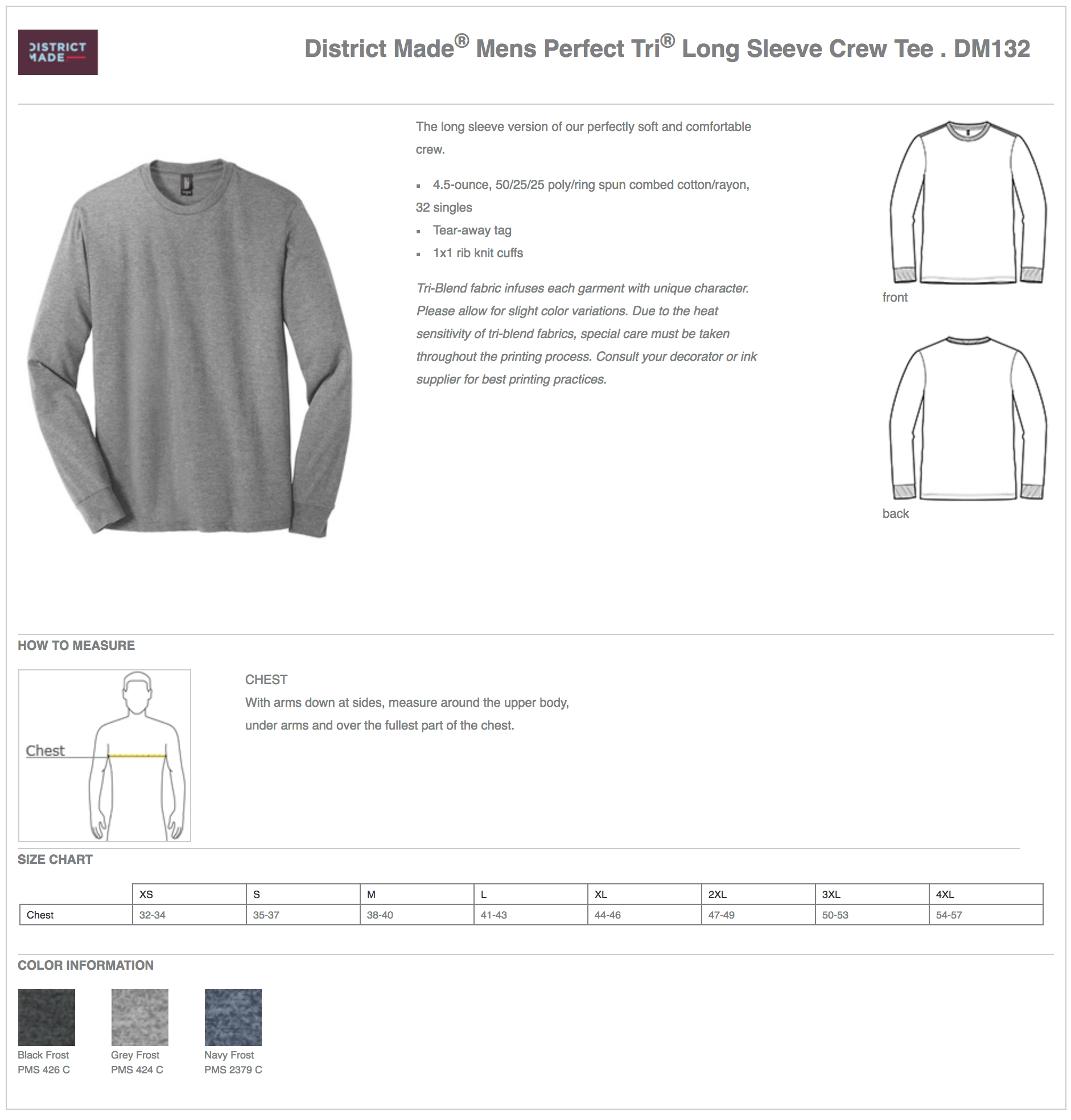 Long Sleeve Tri Blend Custom T Shirts Elevation Sports