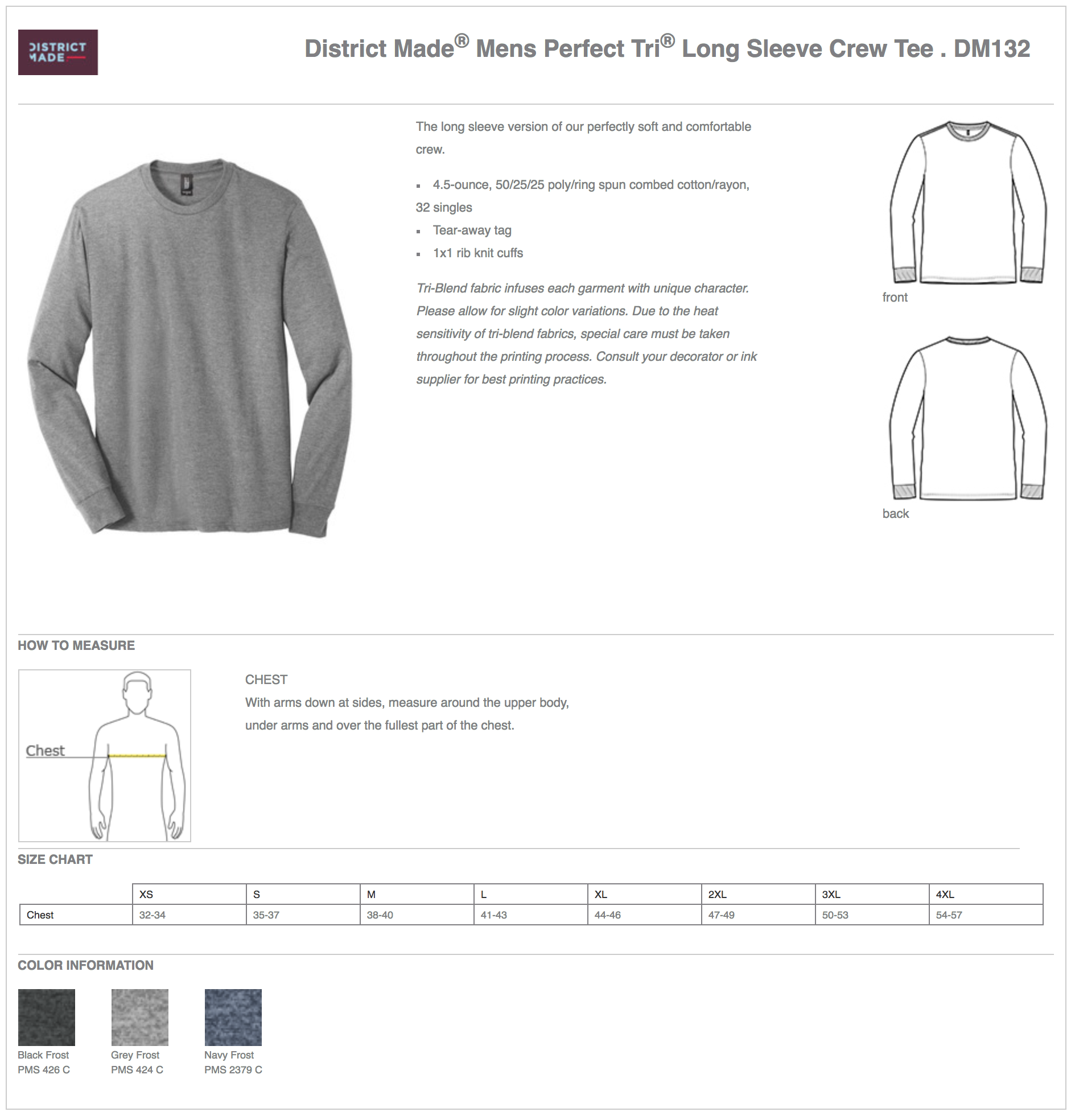 Long Sleeve Tri-Blend Custom T-Shirts | Elevation Sports